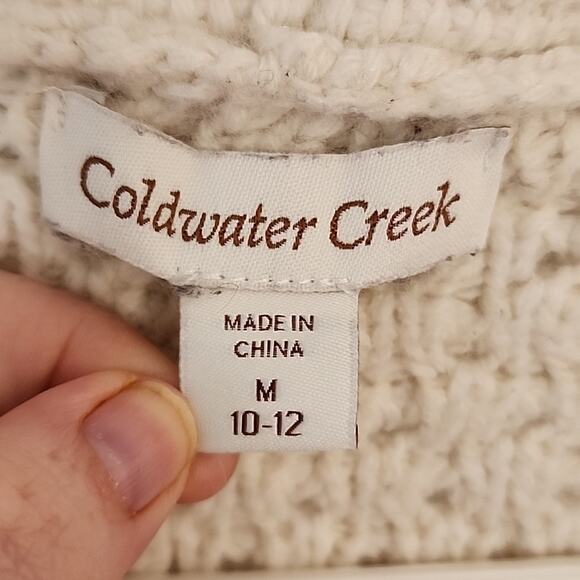 Coldwater Creek Ivory Short Sleeve Cardigan, Medium - Picture 4 of 6
